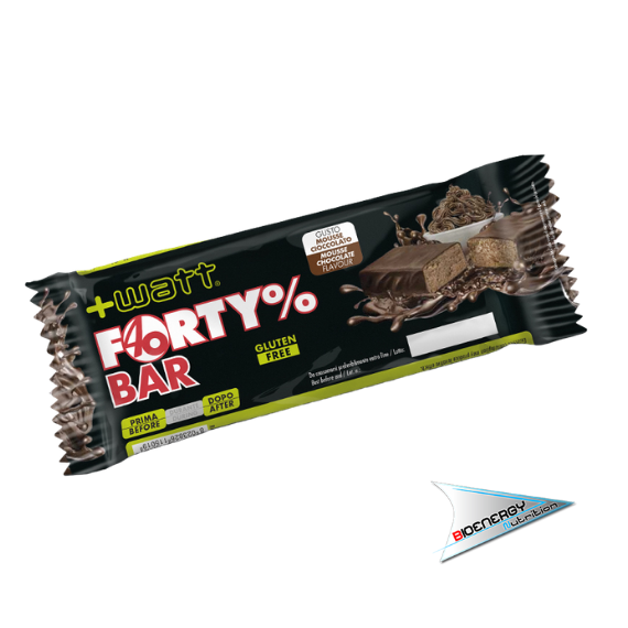 +Watt-FORTY% BAR (Confezione 20 barrette da 80 gr)   Mousse Cioccolato  